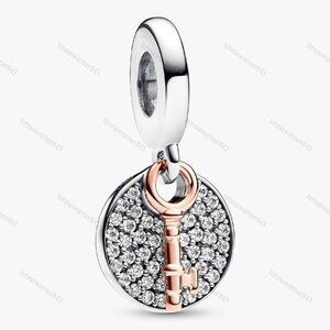 Pandora Two-tone Key to Happiness Double Dangle Charm